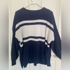 American Eagle striped oversized sweater
